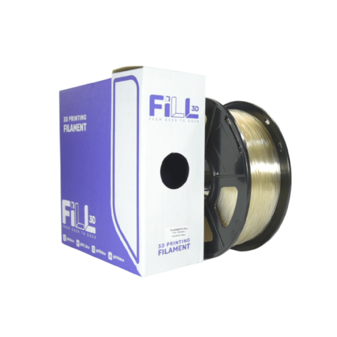 FIlamento PLA Natural marca FiLL-3D para impresoras 3D de 1.75 mm