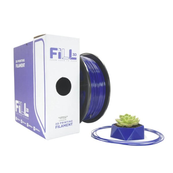 FIlamento PLA Azul marca FiLL-3D para impresoras 3D de 1.75 mm