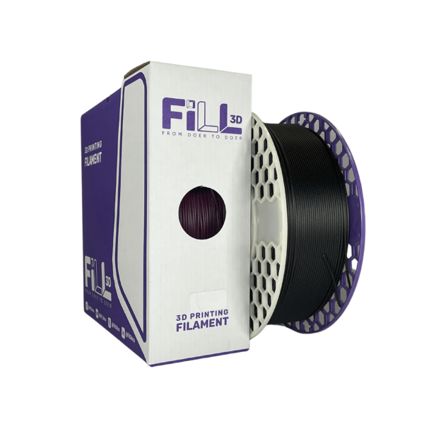 Filamento PLA 1.75 mm Fibra de Carbono marca Fill-3d