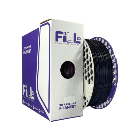 Filamento PLA 1.75 mm Color Negro sin aditivos Fill-3d