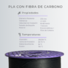 Filamento PLA 1.75 mm Fibra de Carbono marca Fill-3d Filamento PLA 1.75 mm Fibra de Carbono marca Fill-3d