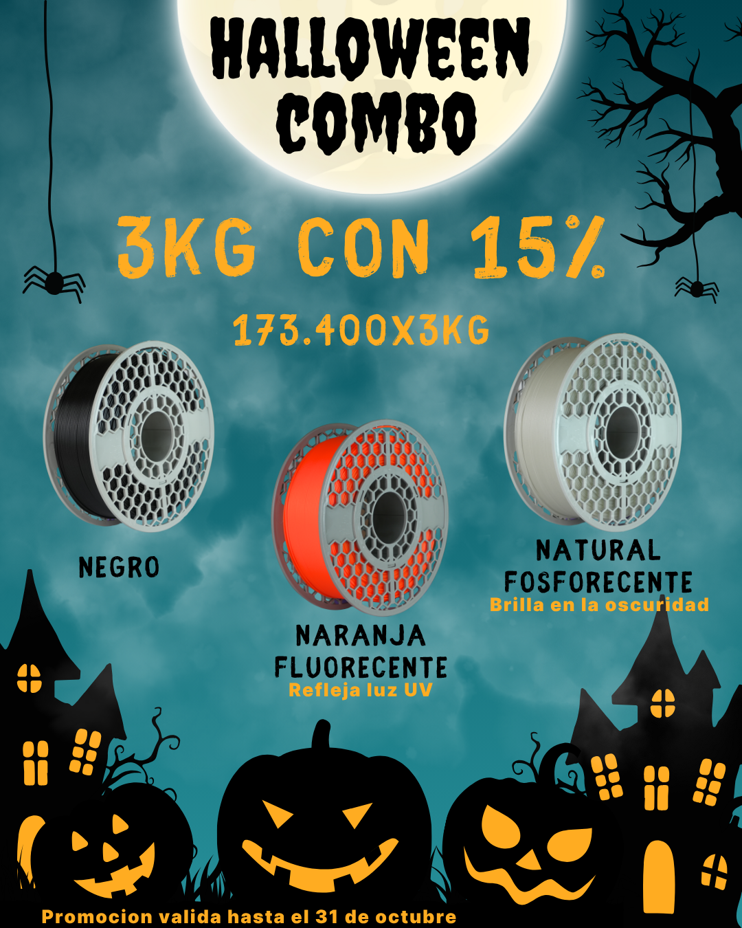 Dark Green Halloween Party Invitation Post (2)